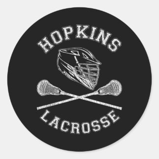 Hopkins Lacrosse Vintage Distress Retro Lax Runt Klistermärke