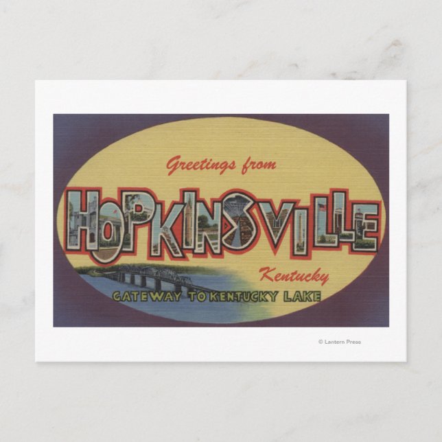 Hopkinsville, Kentucky - Large Brev Scenes Vykort (Framsida)