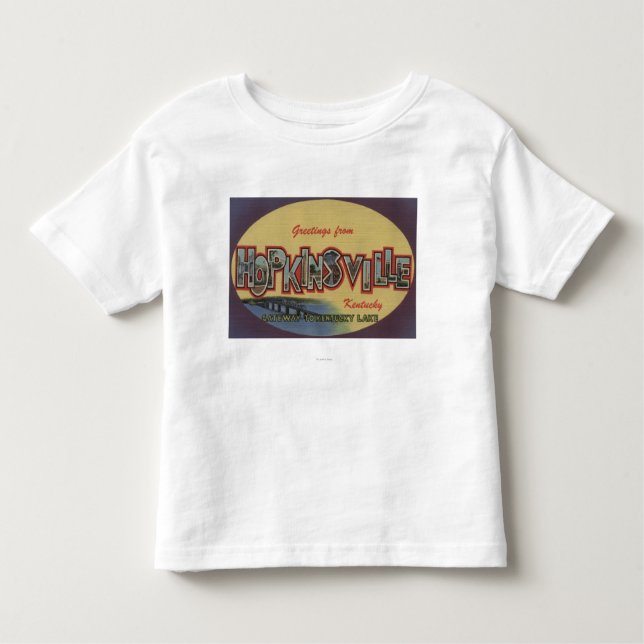 Hopkinsville Kentucky - stora brevplatser T-shirt (Framsida)