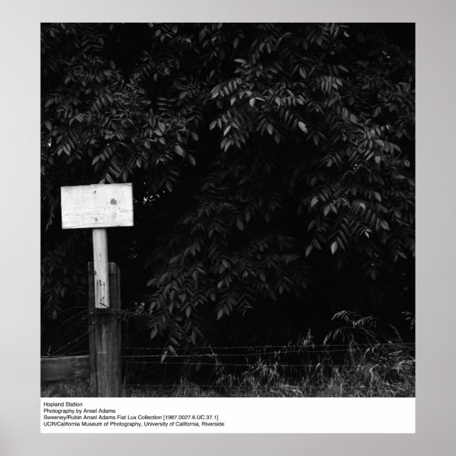 Hopland Station av Ansel Adams Poster (Framsidan)