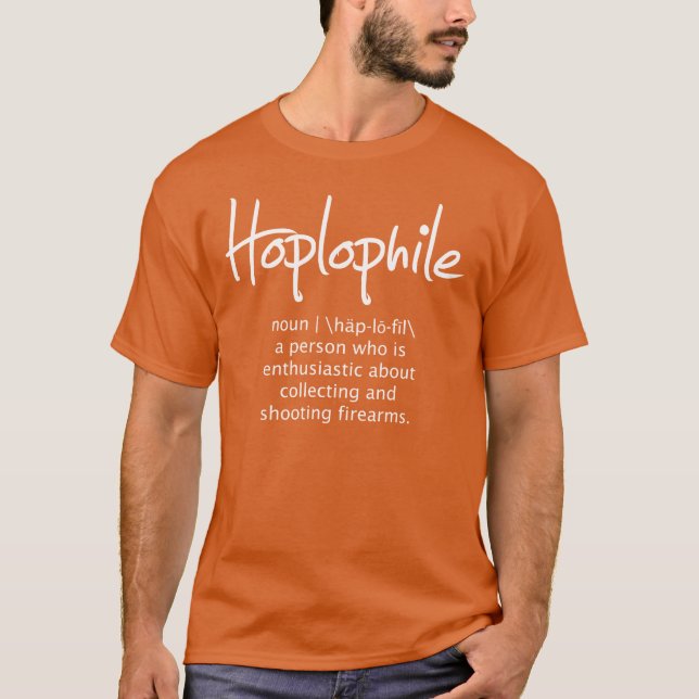 Hoplophile - handskrift - mörk T-tröja T-shirt (Framsida)