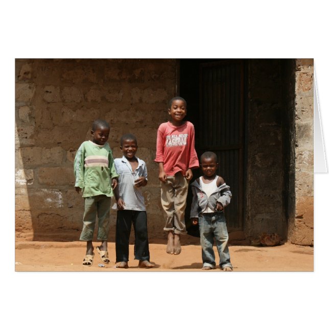 Hopp 1 hälsningskort (Framsidan Horizontal)