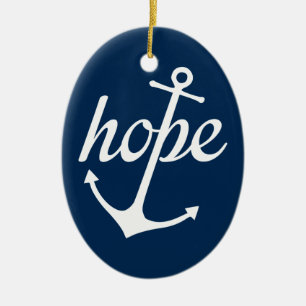 Hopp ankrar soulen (hebré6:19) julgransprydnad keramik