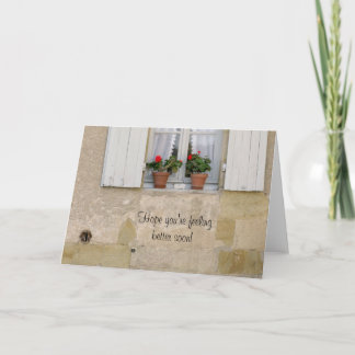 Hopp är du känslig förbättrar snart! kort