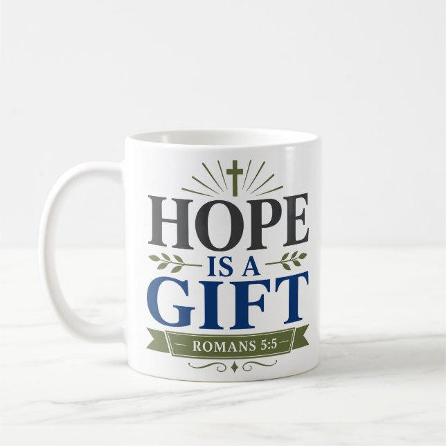 Hopp Är En Gåva Daglig Tro Andaktsbok Kaffemugg (Vänster)