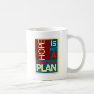 Hopp är inte en marknadsföring planerar kaffemugg