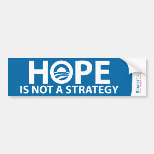 Hopp är inte en strategiRomney Ryan bildekal