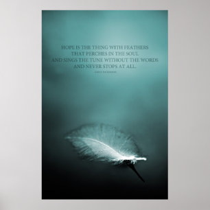 Hopp är saken med fjädrar poster