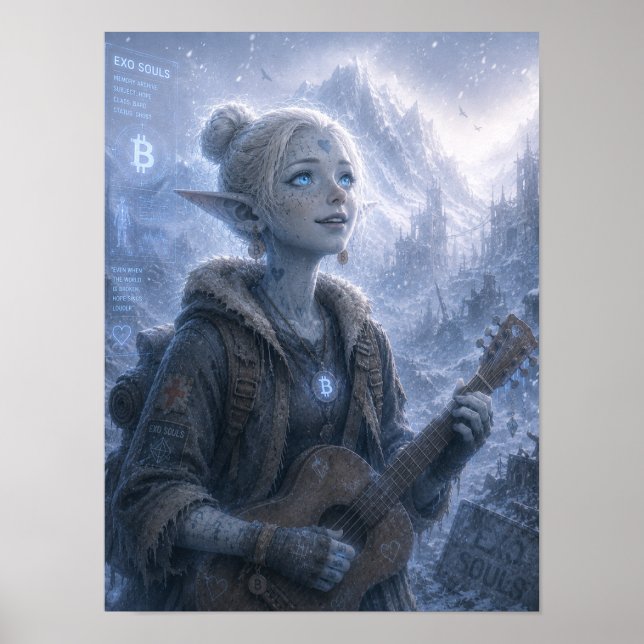 Hopp / Bard / Frostig Gräns Poster (Framsidan)