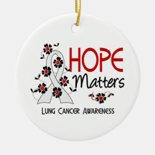 Hopp betyder lungcancer 3 julgransprydnad keramik