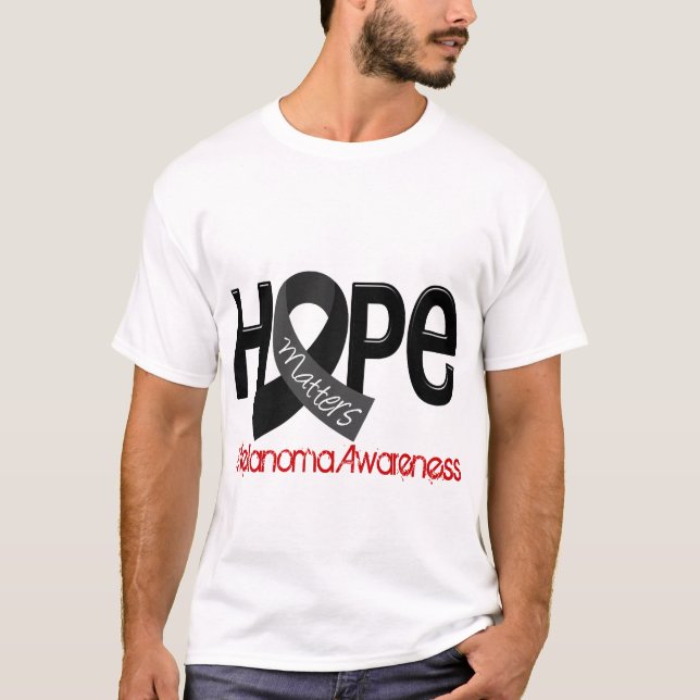 Hopp betyder melanom 2 t-shirt (Framsida)