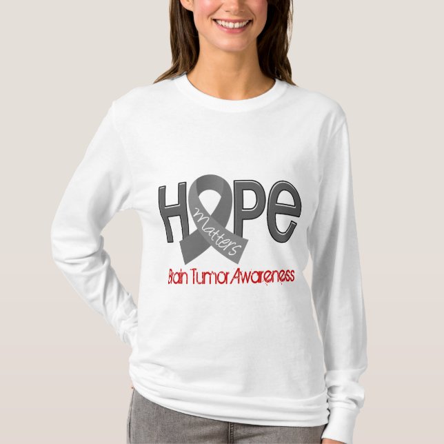 Hopp betyder tumoren för hjärna 2 tee shirt (Framsida)