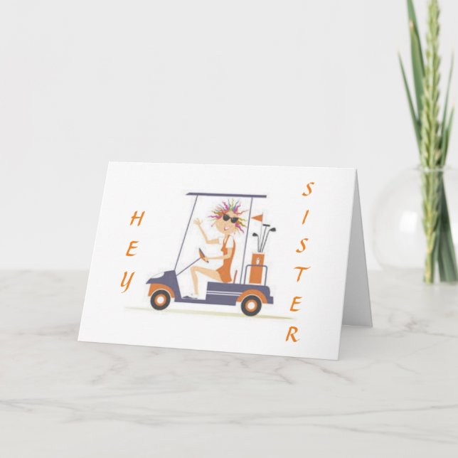 HOPP BIRTHDAY ÄR "UPP TILL PAR"-SISTERKORT KORT (Framsida)