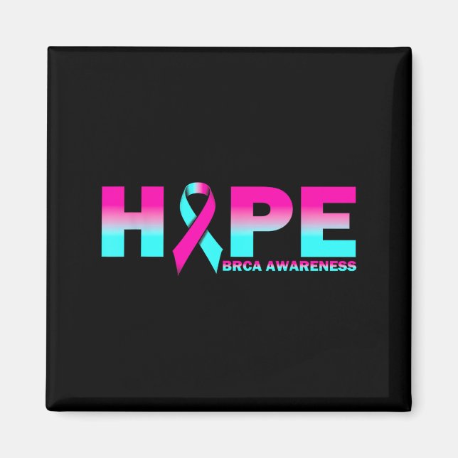 Hopp BRCA-medvetenhet Bröstcancer nk-band Magnet (Framsidan)