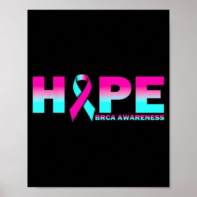 Hopp BRCA-medvetenhet Bröstcancer nk Band Poster (Framsidan)