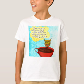 Hopp flyter kaffekärlek t shirt