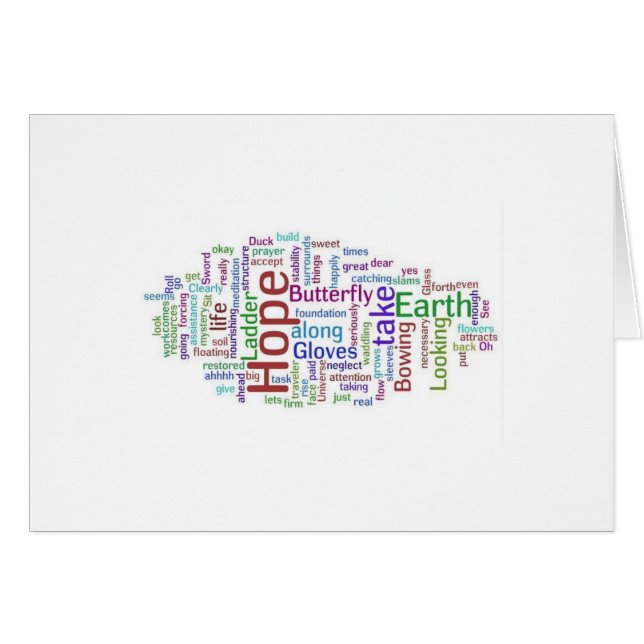 Hopp flyter kortet hälsningskort (Framsidan Horizontal)