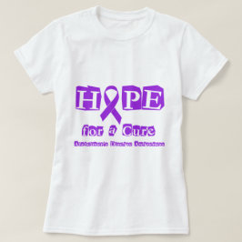 Hopp för bandAlzheimers för bot en purpurfärgad T-shirt