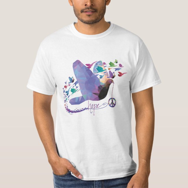 Hopp för fred - Tshirt Tee Shirt (Framsida)
