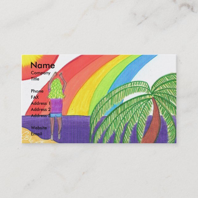 Hopp för glädje! Visitkortmall Visitkort (Framsida)