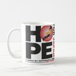 HOPP FÖR JAPAN - HJÄLP DEM FÖR ATT LÄKA KAFFEMUGG