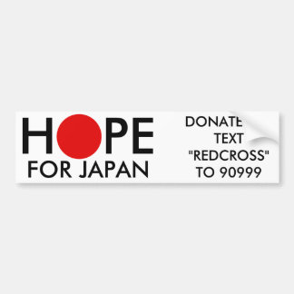 "Hopp för Japan" Japan lättnadsbildekal Bildekal
