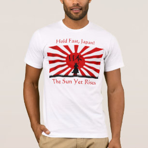 HOPP för JAPAN Samurai Flagga Earthquake Relief Te Tee