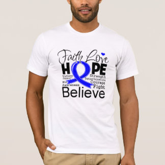 Hopp för kärlek för tro för koloncancer tee
