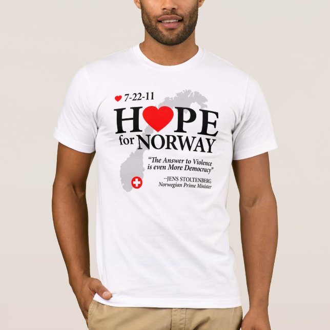 Hopp för norge t shirt (Framsida)