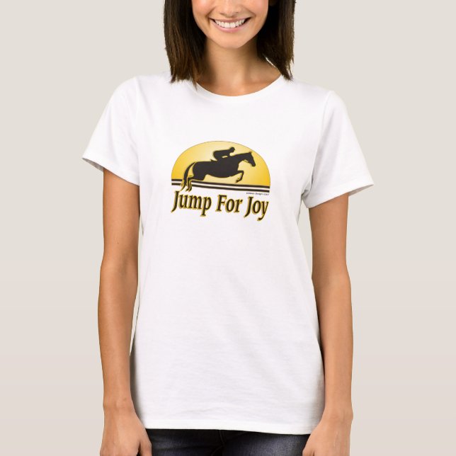 Hopp för T-tröja för glädjedamryttare T-shirt (Framsida)