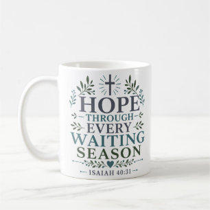 Hopp Genom Varje Väntan Säsong Inspirerande Kaffemugg