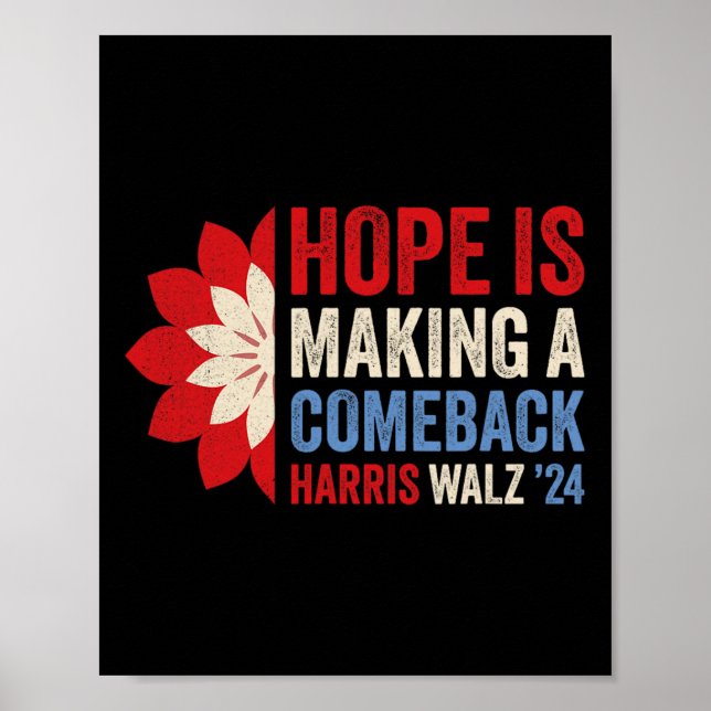 Hopp Gör En Comeback Kamala Harris Tim Wheime Poster (Framsidan)