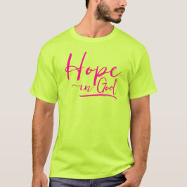 Hopp i Guds Roligt Neon Gult Christian Quote Women T Shirt