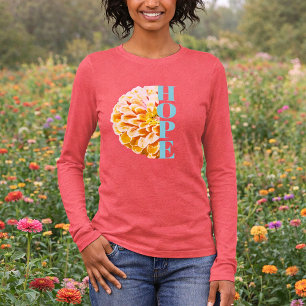 Hopp i Jesus Zinnia Blomma Kristna T Shirt