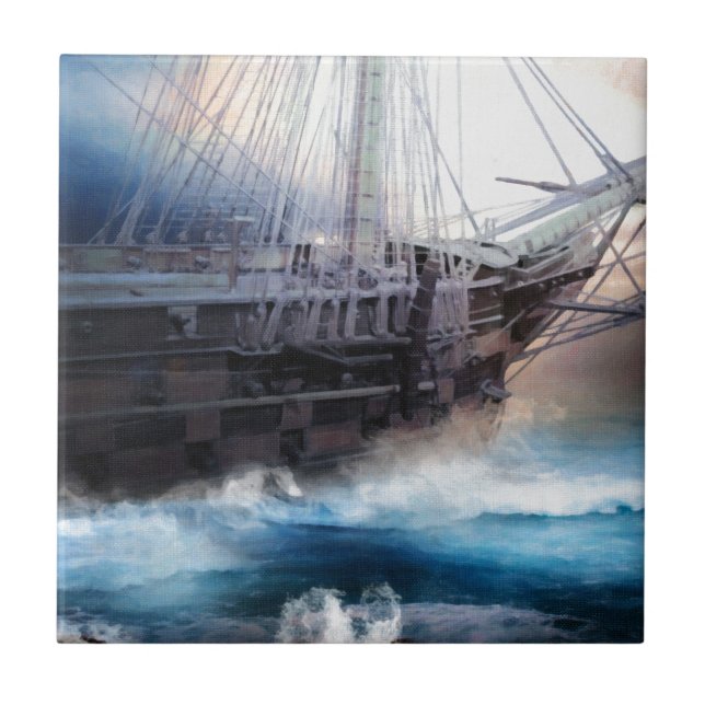 Hopp inom stormen kakelplatta (Framsidan)