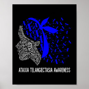 Hopp Kamp Ataxi Telangiektasi Medvetenhet Poster