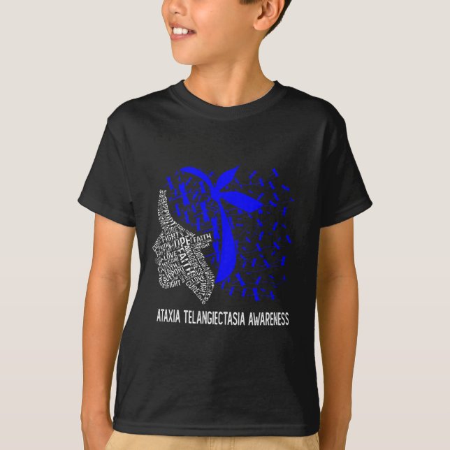 Hopp Kampanja Medvetenhet om Ataxia Telangiectasia T Shirt (Framsida)