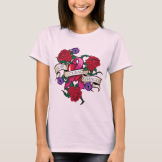 Hopp kurage, Styrka-Bröst cancer T Shirt