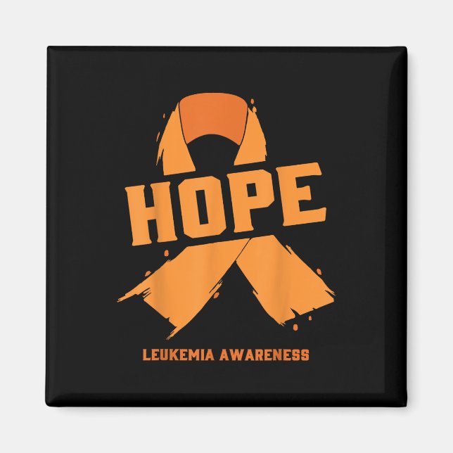 Hopp Leukemi Medvetenhet Leukemi Cancer Motivation Magnet (Framsidan)