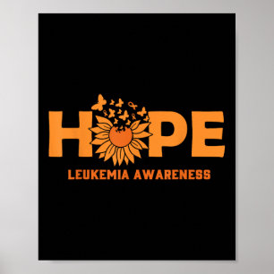 Hopp Leukemi Medvetenhet Leukemi Cancer Motivation Poster