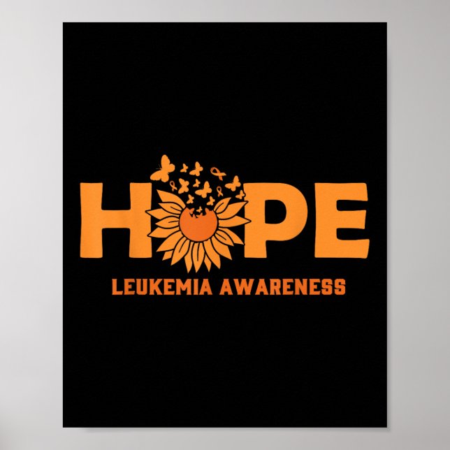 Hopp Leukemi Medvetenhet Leukemi Cancer Motivation Poster (Framsidan)