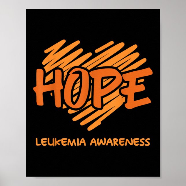 Hopp Leukemi Medvetenhet Leukemi Cancer Motivation Poster (Framsidan)