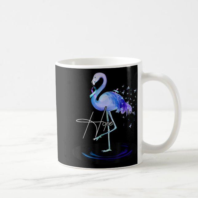Hopp Med Flamingo Medvetenhet Om Förebyggande Av S Kaffemugg (Höger)