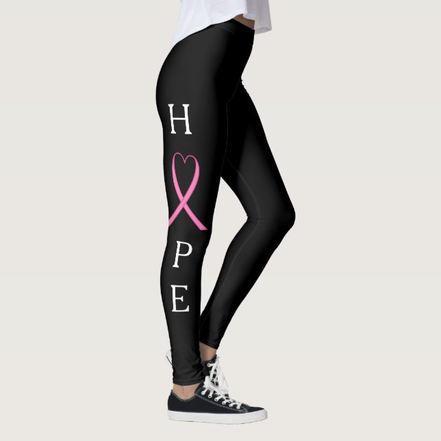 HOPP med rosa bandmedvetenhetLeggins Leggings (Höger)