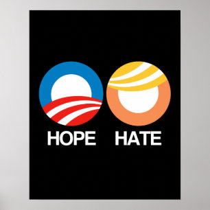 HOPP (Obama) vs. HAT (trumf) Poster