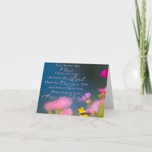 Hopp och framtid blommor och fågel anteckningskort