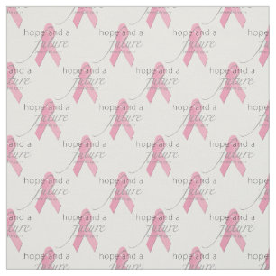 Hopp och framtida Rosa Ribbon Mönster Tyg