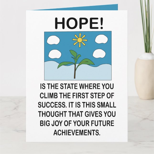 Hopp Och Inspiration Motiverande Kort (Framsida)