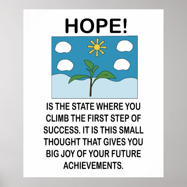 Hopp Och Inspiration Motiverande Poster (Framsidan)