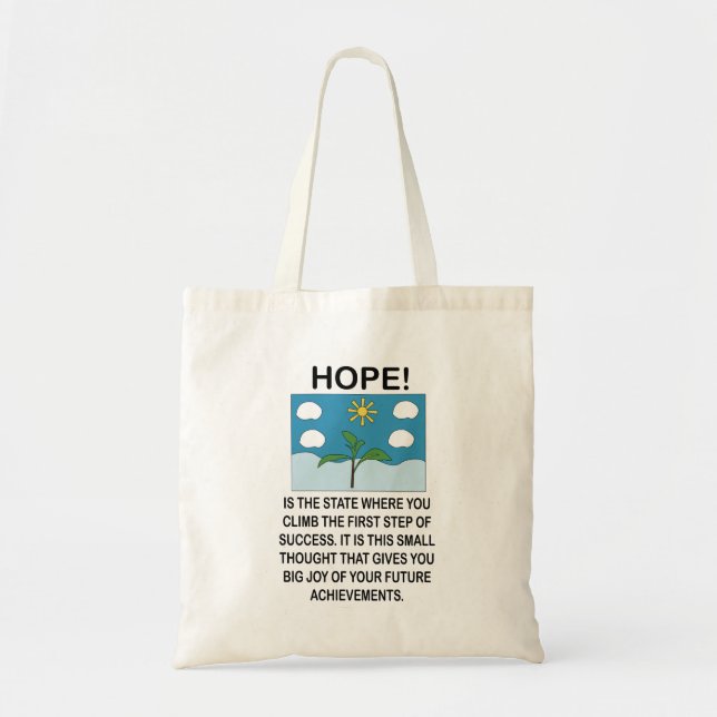 Hopp Och Inspiration Motiverande Tygkasse (Framsidan)